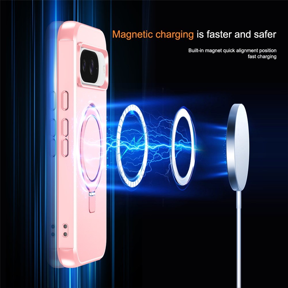 EIDERWOOD Google Pixel 10 / 10 Pro / 9 / 9 Pro Hybrid Deksel med Kickstand - MagSafe Kompatibel - Rosa