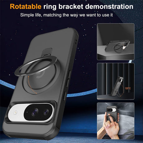 EIDERWOOD Google Pixel 10 / 10 Pro / 9 / 9 Pro Hybrid Deksel med Kickstand - MagSafe Kompatibel - Svart