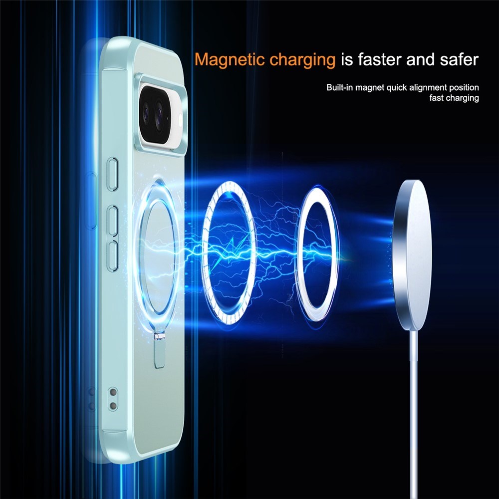 EIDERWOOD Google Pixel 10 / 10 Pro / 9 / 9 Pro Hybrid Deksel med Kickstand - MagSafe Kompatibel - Lys Blå