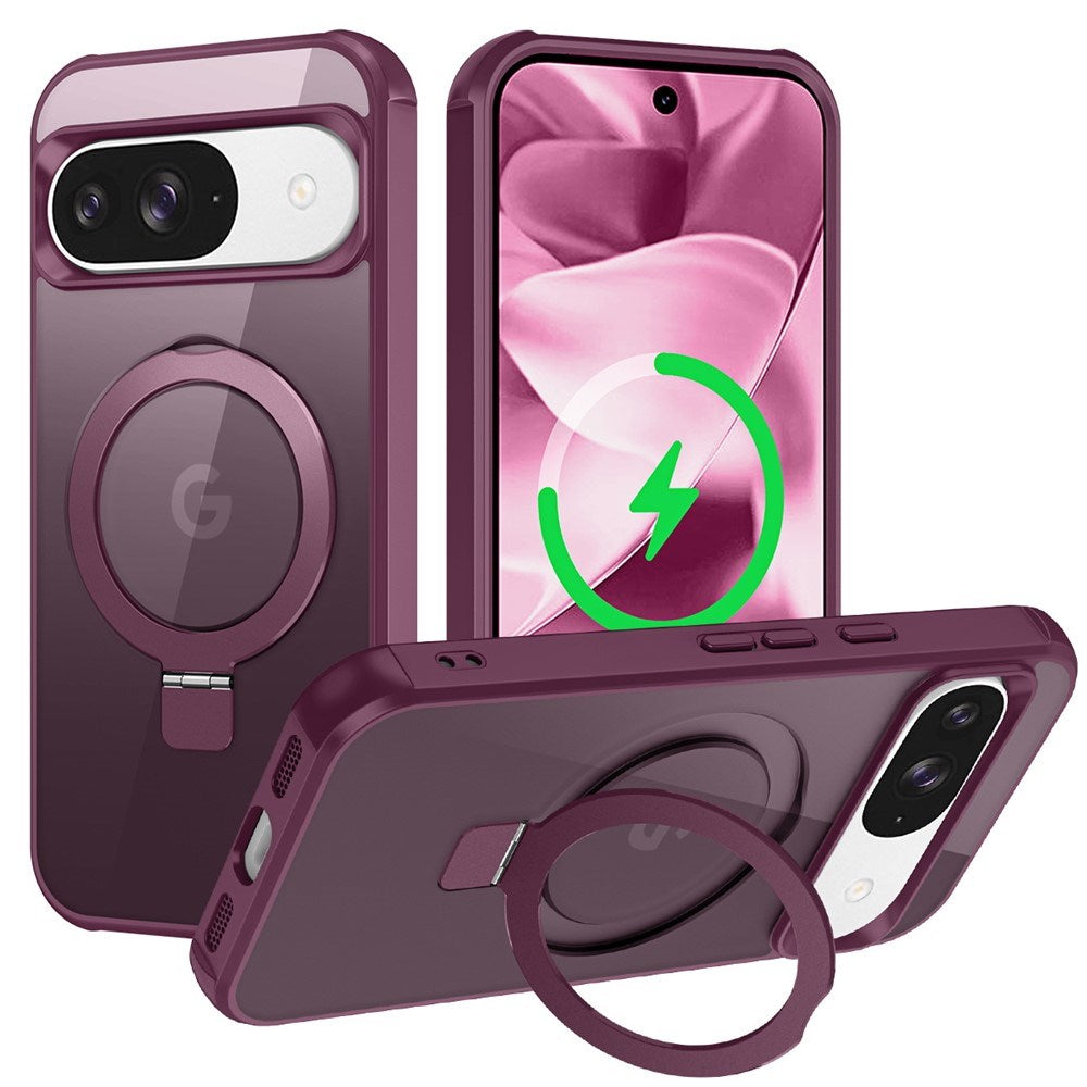 EIDERWOOD Google Pixel 10 / 10 Pro / 9 / 9 Pro Hybrid Deksel med Kickstand - MagSafe Kompatibel - Vinrød