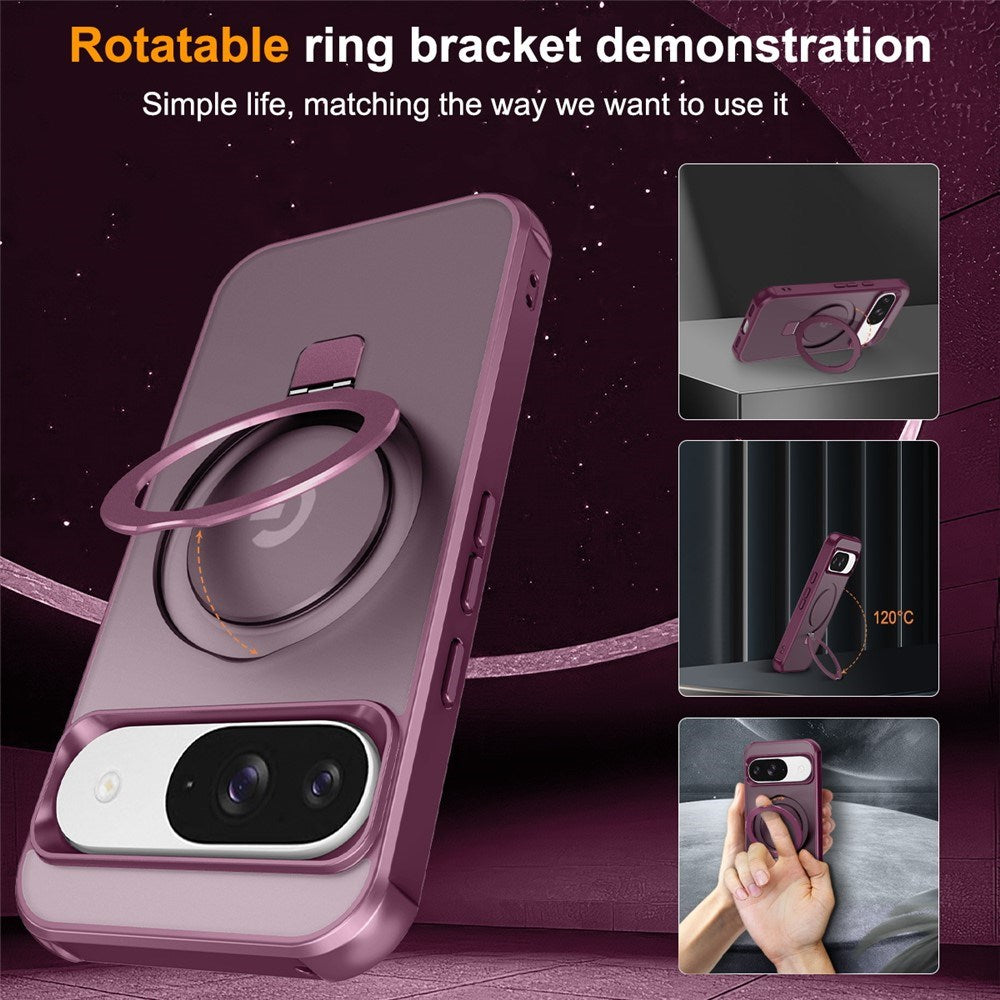 EIDERWOOD Google Pixel 10 / 10 Pro / 9 / 9 Pro Hybrid Deksel med Kickstand - MagSafe Kompatibel - Vinrød