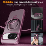 EIDERWOOD Google Pixel 10 / 10 Pro / 9 / 9 Pro Hybrid Deksel med Kickstand - MagSafe Kompatibel - Vinrød