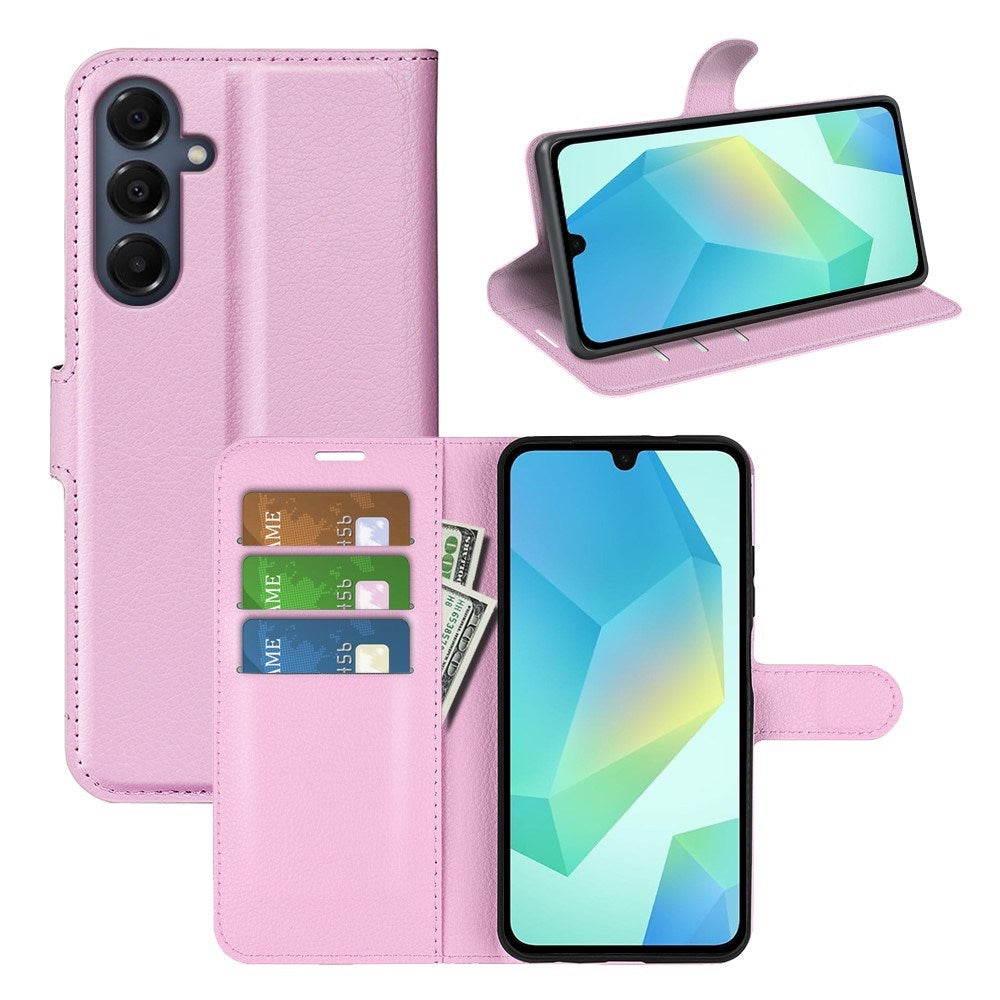 EIDERWOOD Samsung Galaxy A17 (5G) Litchi Kunstskinn Flip Deksel med Lommebok - Rosa