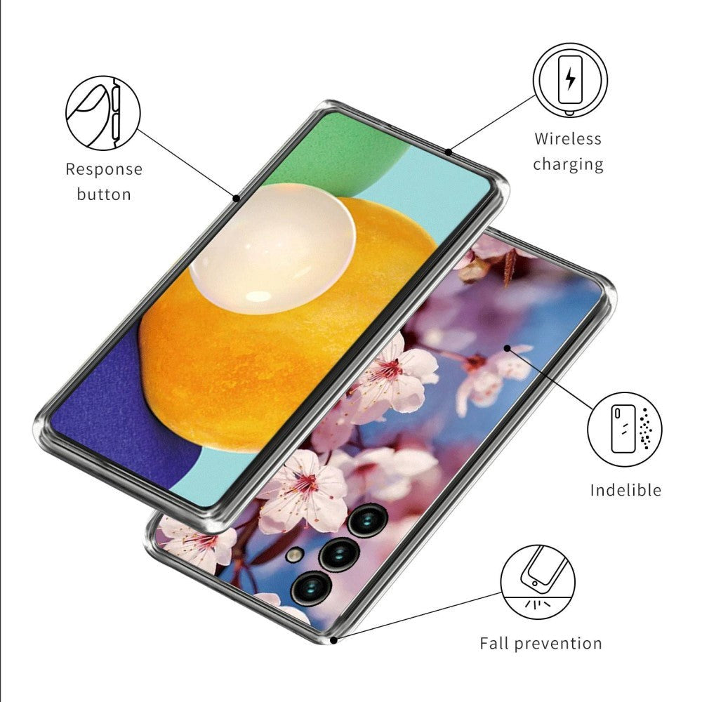 Samsung Galaxy A14 (5G) Plast Deksel m. Motiv - Rosa Blomst