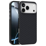 iPhone 18 Pro / 17 Pro ABEEL Hybrid Deksel med Karbonfibertekstur - MagSafe Kompatibel - Svart
