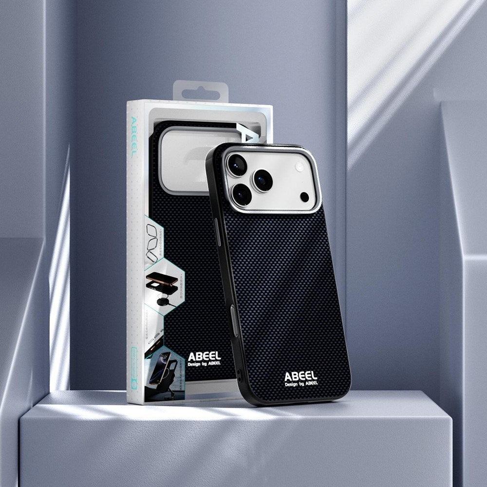 iPhone 18 Pro / 17 Pro ABEEL MagSafe-kompatibelt Aluminiumsdeksel - Svart