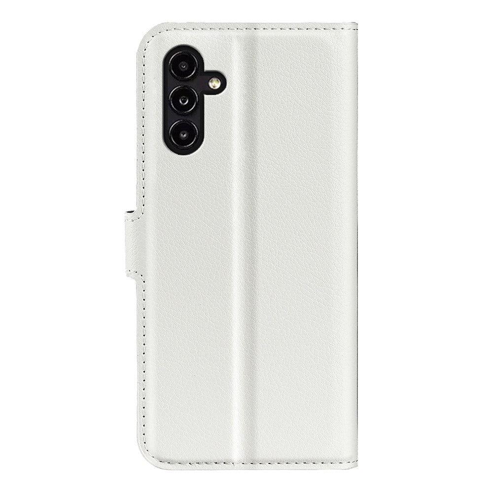 Samsung Galaxy A14 (5G) PU Litchi Skin Flip Deksel med Lommebok - Hvit