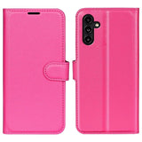 Samsung Galaxy A14 (5G) PU Litchi Skin Flip Deksel med Lommebok - Pink