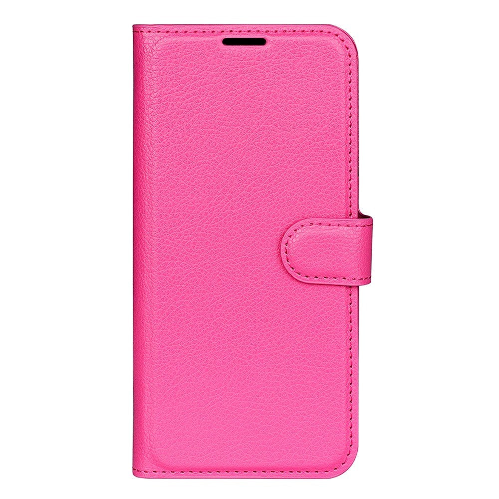 Samsung Galaxy A14 (5G) PU Litchi Skin Flip Deksel med Lommebok - Pink