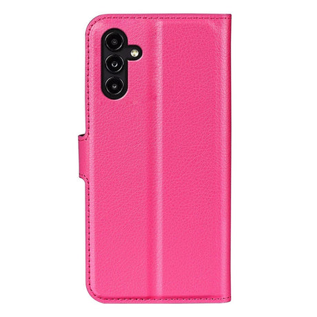 Samsung Galaxy A14 (5G) PU Litchi Skin Flip Deksel med Lommebok - Pink