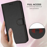 iPhone 18 Pro Max / 17 Pro Max EIDERWOOD Kunstskinn Flip Deksel m. Stropp - Svart