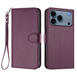 iPhone 18 Pro Max / 17 Pro Max EIDERWOOD Kunstskinn Flip Deksel m. Stropp - Lilla