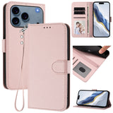 iPhone 18 Pro Max / 17 Pro Max EIDERWOOD Kunstskinn Flip Deksel m. Stropp - Rosa