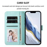 iPhone 18 Pro Max / 17 Pro Max EIDERWOOD Kunstskinn Flip Deksel m. Stropp - Lysblå