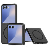 EIDERWOOD Samsung Galaxy Z Flip7 Matt Hardt Plast Deksel - MagSafe Kompatibel - Svart