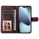 EIDERWOOD iPhone 17 Pro 2-i-1 Kunstskinn Flip Deksel med Skjermbeskyttelsesglass - Rosa