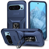 Google Pixel 11 Pro / 11 / 10 Pro / 10 / 9 Pro / 9 EIDERWOOD Håndverkerdeksel med 360 Graders Roterbar Støtte - Blå