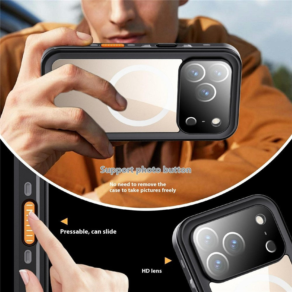 EIDERWOOD iPhone 17 Pro Vanntett Håndverker Deksel m. Skjermbeskytter & Stropp - MagSafe Kompatibel - Svart