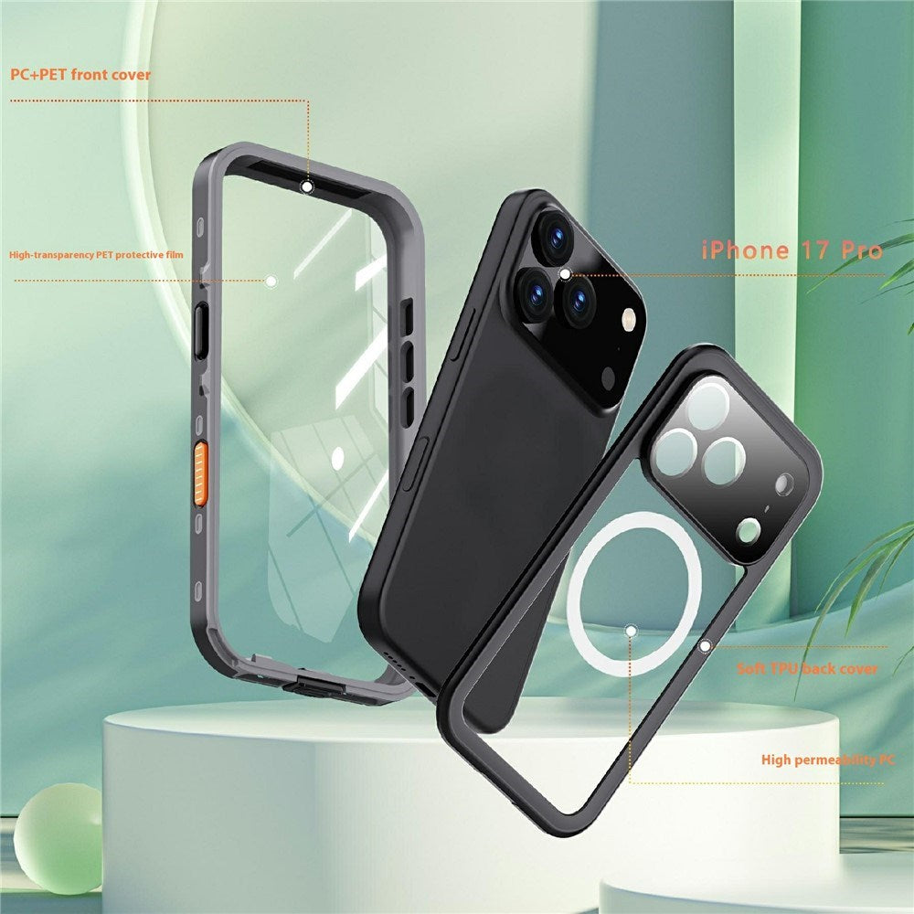 EIDERWOOD iPhone 17 Pro Vanntett Håndverker Deksel m. Skjermbeskytter & Stropp - MagSafe Kompatibel - Svart