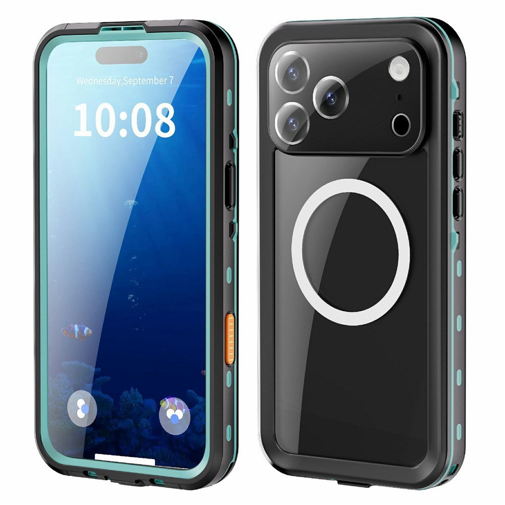 EIDERWOOD iPhone 17 Pro Max Vanntett Håndverker Deksel m. Skjermbeskytter & Stropp - MagSafe Kompatibel - Blå