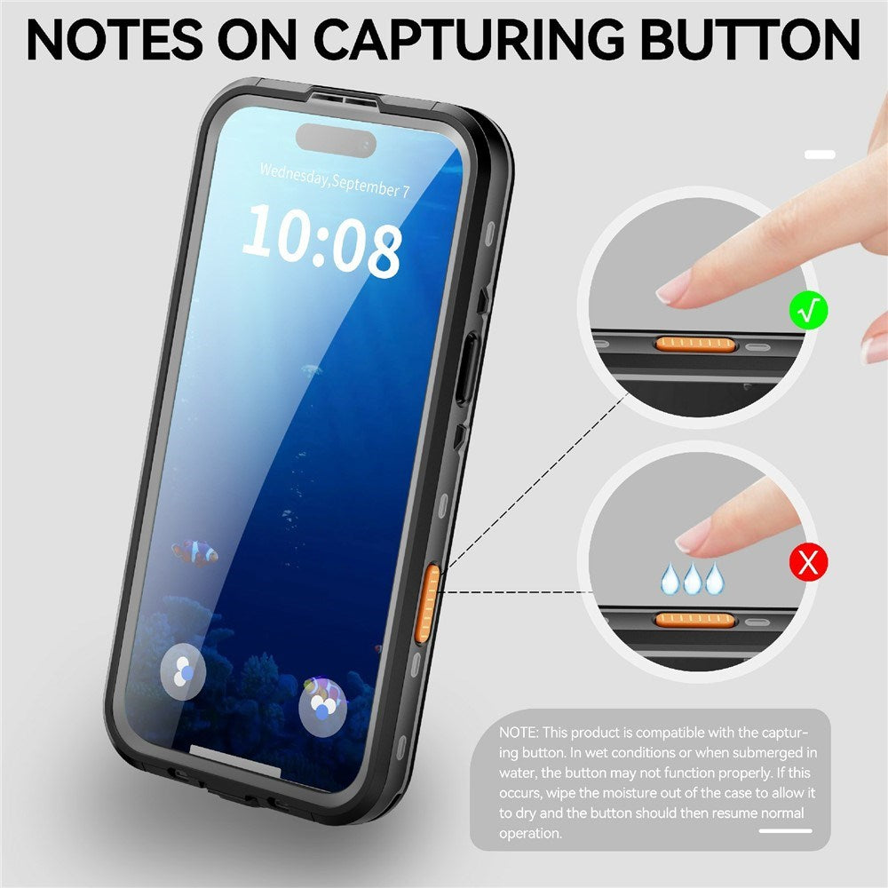 EIDERWOOD iPhone 17 Pro Max Vanntett Håndverker Deksel m. Skjermbeskytter & Stropp - MagSafe Kompatibel - Svart