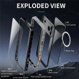 EIDERWOOD iPhone 17 Pro Max Vanntett Håndverker Deksel m. Skjermbeskytter & Stropp - MagSafe Kompatibel - Svart