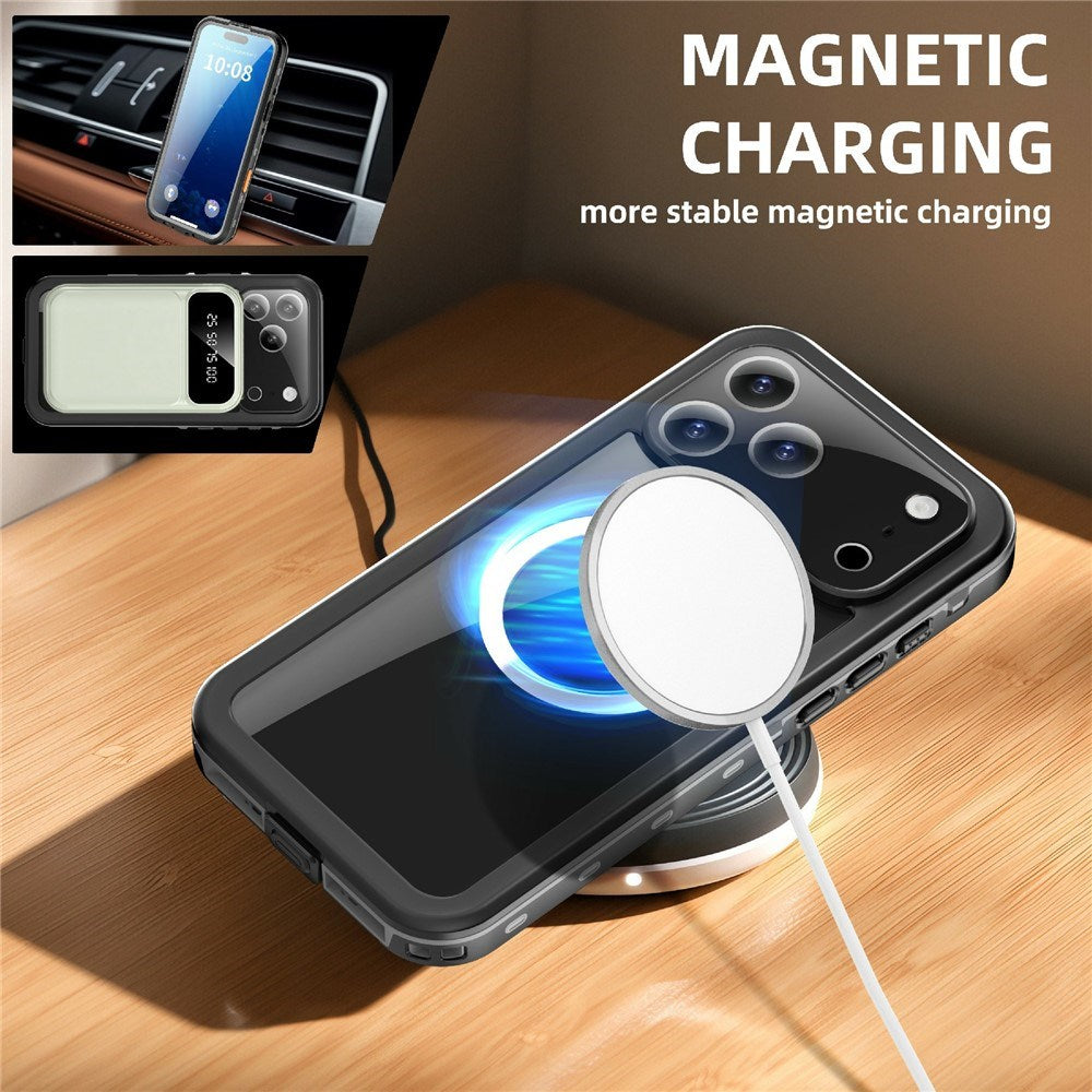 EIDERWOOD iPhone 17 Pro Max Vanntett Håndverker Deksel m. Skjermbeskytter & Stropp - MagSafe Kompatibel - Svart