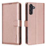 EIDERWOOD Samsung Galaxy S25 FE Kunstskinn Flip Deksel med Stativ & Lommebok - Rose Gold
