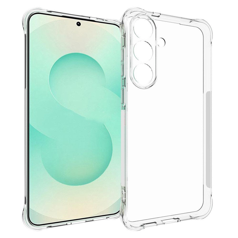 EIDERWOOD Samsung Galaxy S25 FE Fleksibelt Plast Deksel med Forsterkede Hjørner - Gjennomsiktig