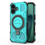 EIDERWOOD iPhone 17 Håndverkerdeksel med Magnetisk Kickstand – MagSafe Kompatibel – Turkis