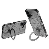 EIDERWOOD iPhone 17 Håndverkerdeksel med Magnetisk Kickstand – MagSafe Kompatibel – Grå