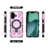 EIDERWOOD iPhone 17 Håndverkerdeksel med Magnetisk Kickstand – MagSafe Kompatibel – Rosa