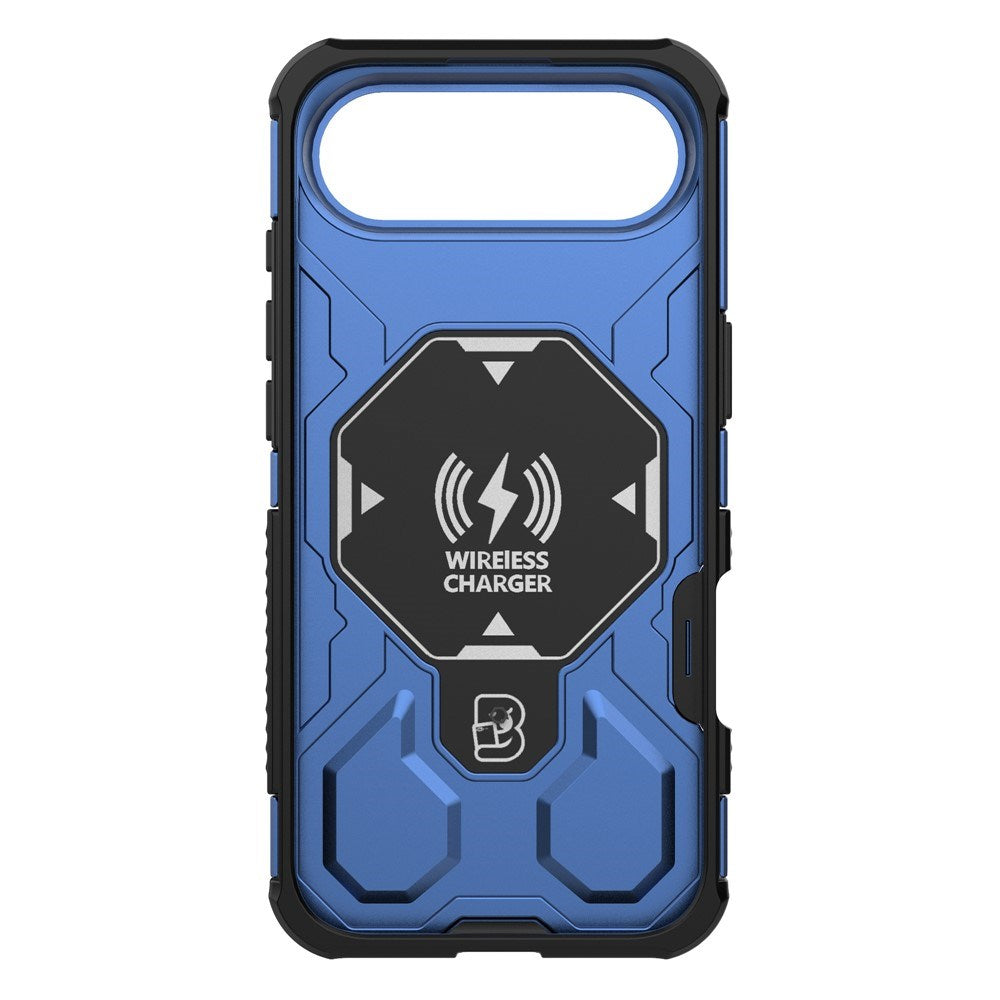 EIDERWOOD iPhone Air Håndverkerdeksel med Magnetisk Kickstand – MagSafe Kompatibel – Blå