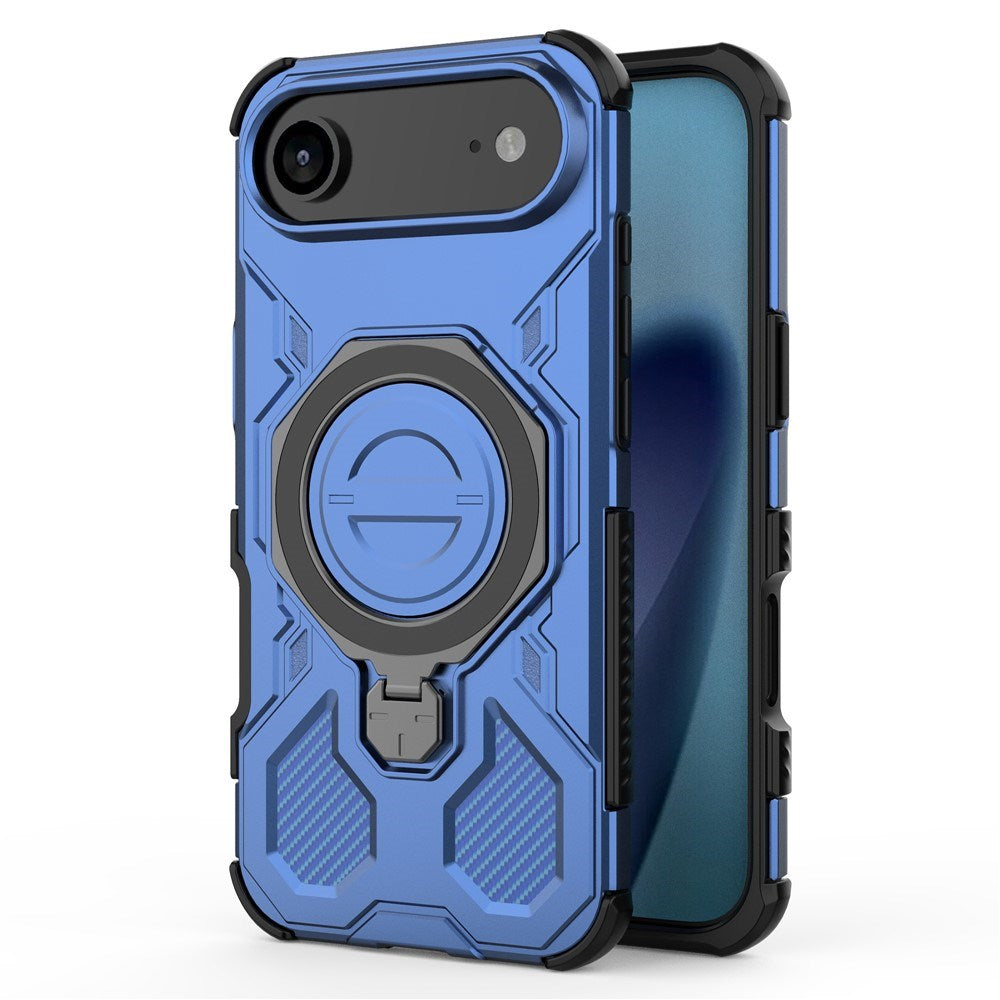 EIDERWOOD iPhone Air Håndverkerdeksel med Magnetisk Kickstand – MagSafe Kompatibel – Blå