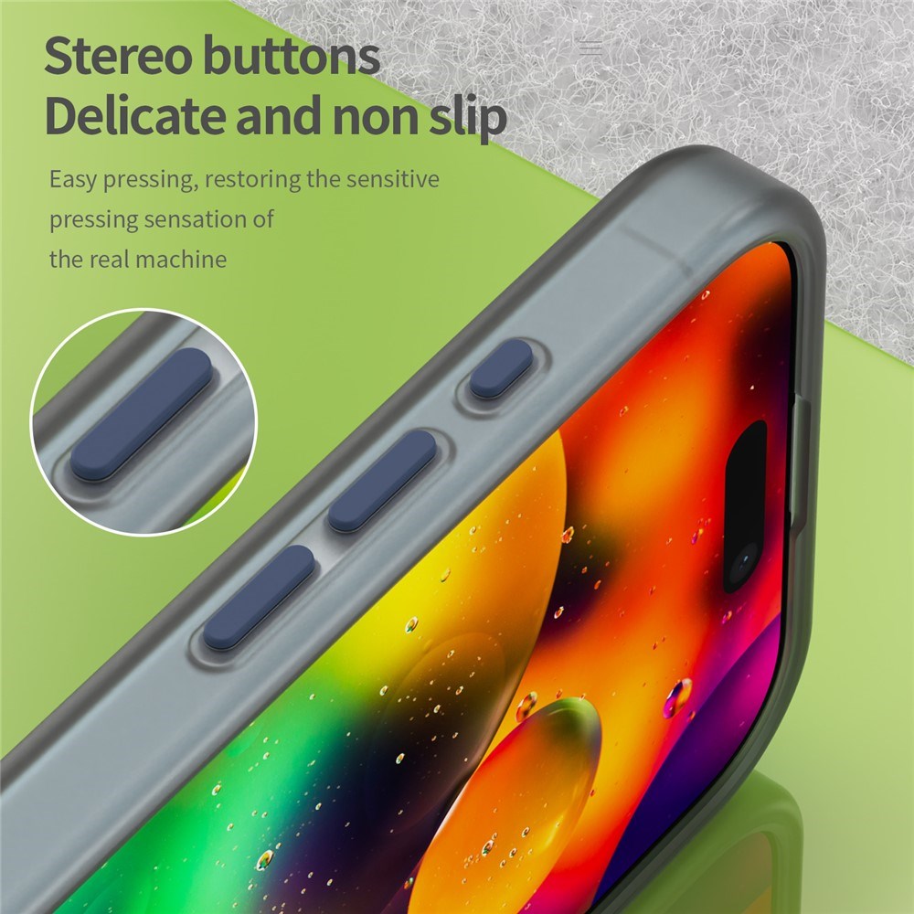 EIDERWOOD iPhone 17 Hybrid Plast Deksel – MagSafe Kompatibel – Matt Gjennomsiktig / Mørk Blå