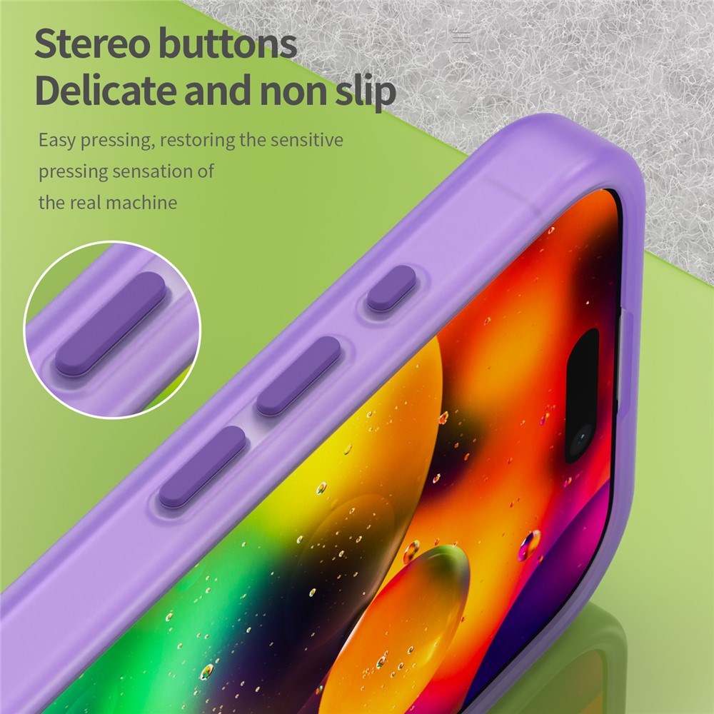 EIDERWOOD iPhone 17 Hybrid Plast Deksel – MagSafe Kompatibel – Matt Gjennomsiktig / Lilla