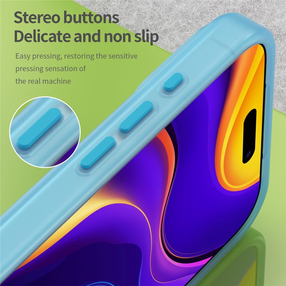 EIDERWOOD iPhone 17 Pro Max Hybrid Plast Deksel – MagSafe Kompatibel – Matt Gjennomsiktig / Blå