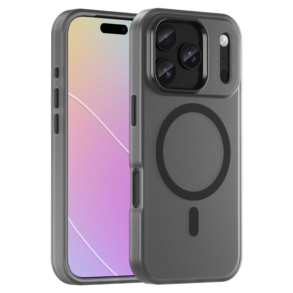 EIDERWOOD iPhone 17 Pro Hybrid Plast Deksel – MagSafe Kompatibel – Matt Gjennomsiktig / Svart