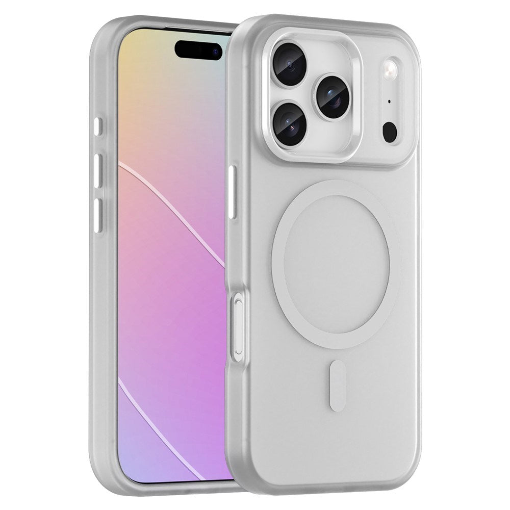 EIDERWOOD iPhone 17 Pro Hybrid Plast Deksel – MagSafe Kompatibel – Matt Gjennomsiktig / Hvit