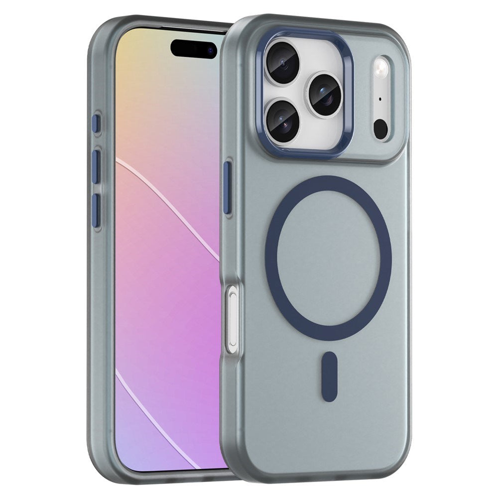 EIDERWOOD iPhone 17 Pro Hybrid Plast Deksel – MagSafe Kompatibel – Matt Gjennomsiktig / Mørk Blå