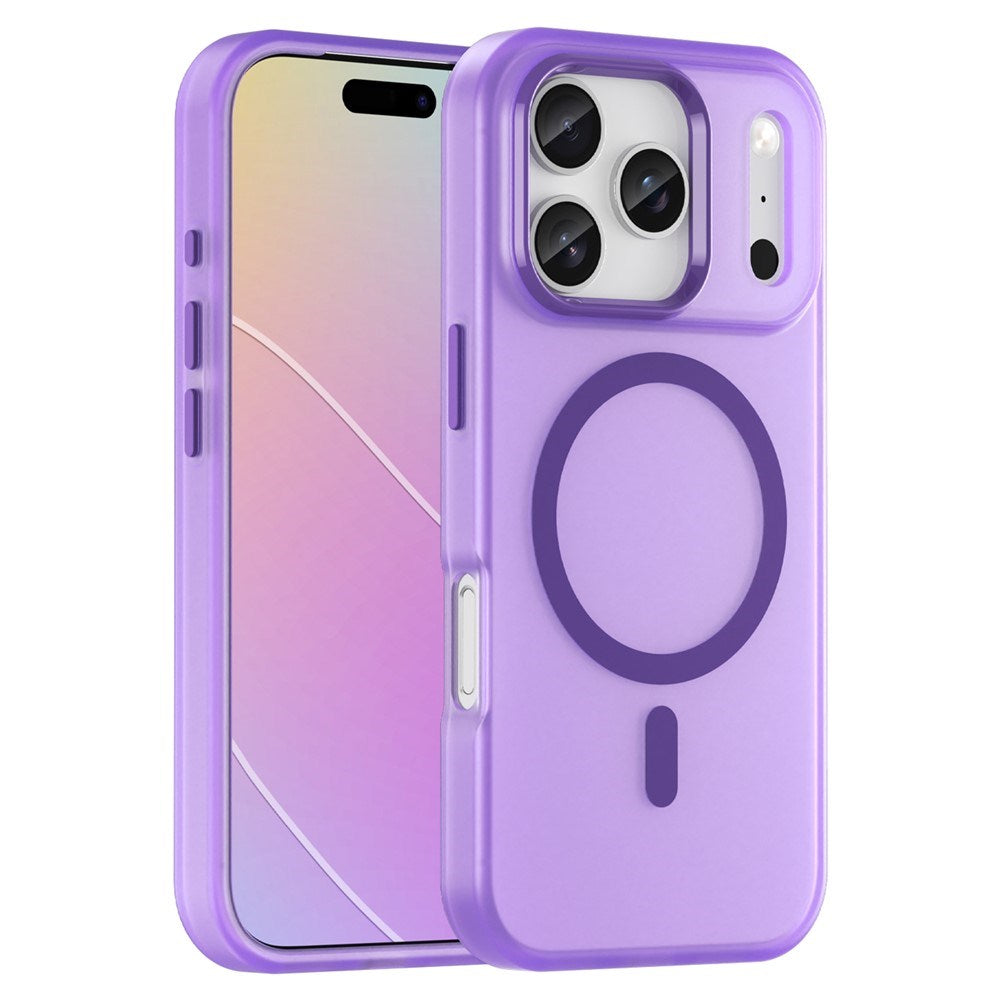 EIDERWOOD iPhone 17 Pro Hybrid Plast Deksel – MagSafe Kompatibel – Matt Gjennomsiktig / Lilla