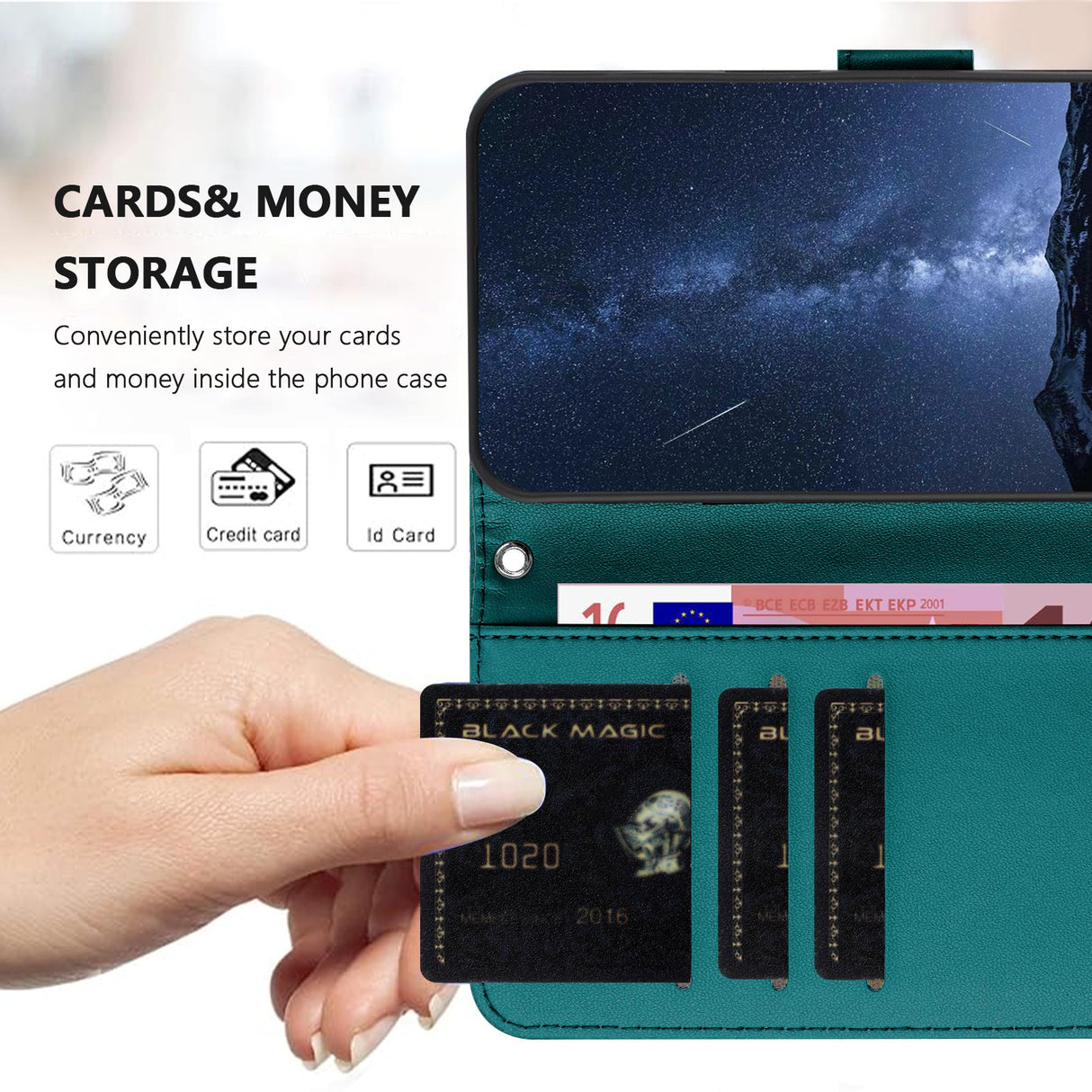 Nothing CMF Phone 2 Pro EIDERWOOD Kunstlær Flip Deksel m. Kortholder - Grønn