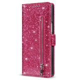 EIDERWOOD Samsung Galaxy Z Fold7 Glitter Flip Deksel m. Lommebok & Stropp - Rosa