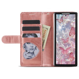 EIDERWOOD Samsung Galaxy Z Fold7 Glitter Flip Deksel m. Lommebok & Stropp - Rosegull