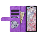 EIDERWOOD Samsung Galaxy Z Fold7 Glitter Flip Deksel m. Lommebok & Stropp - Lilla