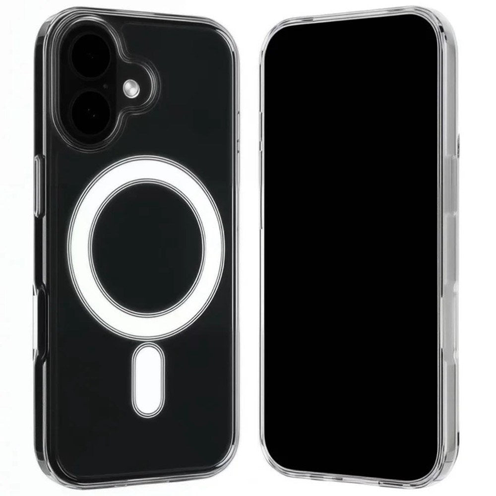 iPhone 17 Hybrid Deksel inkl. 2 x Skjermbeskyttere - MagSafe Kompatibel - Gjennomsiktig / Hvit