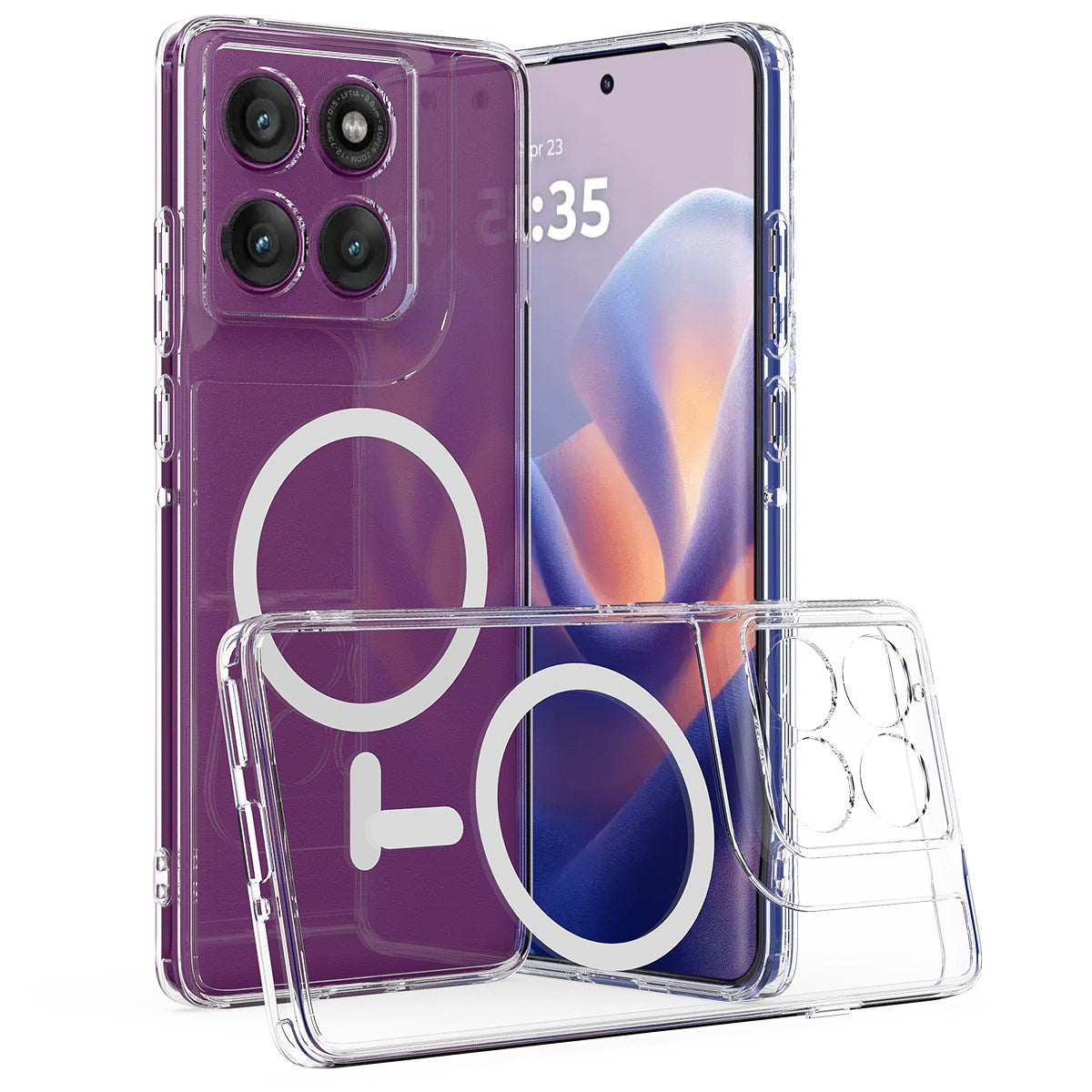 EIDERWOOD Motorola Edge 60 Pro Hybrid Deksel - MagSafe Kompatibel - Gjennomsiktig