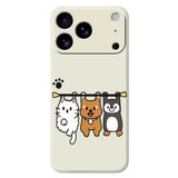 iPhone 17 Pro Fleksibelt Plast Deksel m. Dyremotiv - Beige