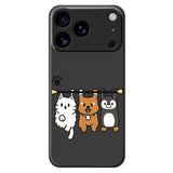 iPhone 17 Pro Fleksibelt Plast Deksel m. Dyremotiv - Svart