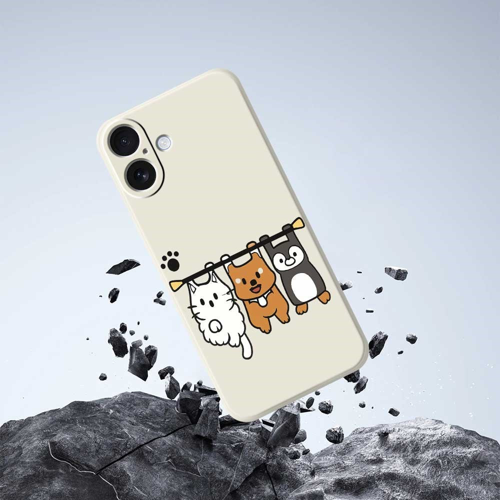 iPhone 17 Fleksibelt Plast Deksel m. Dyremotiv - Lilla